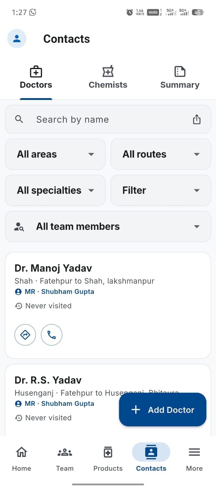 Doctor directory by territory